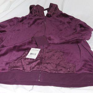 Velour Tracksuit Purple 2 Piece L Jacket XL Pants Studio Works